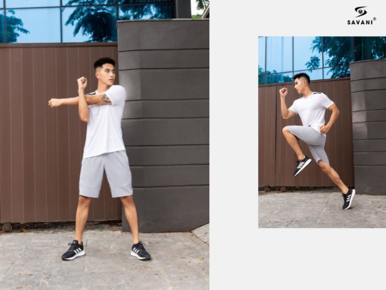 Phối giày đi với quần short nam trẻ trung - hợp thời trang