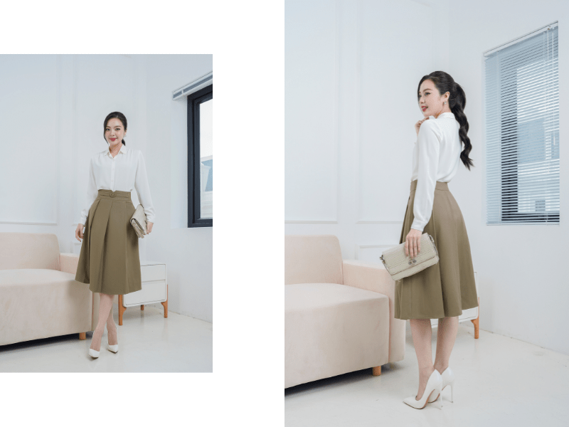Chân váy chữ A thu hút mọi ánh nhìn