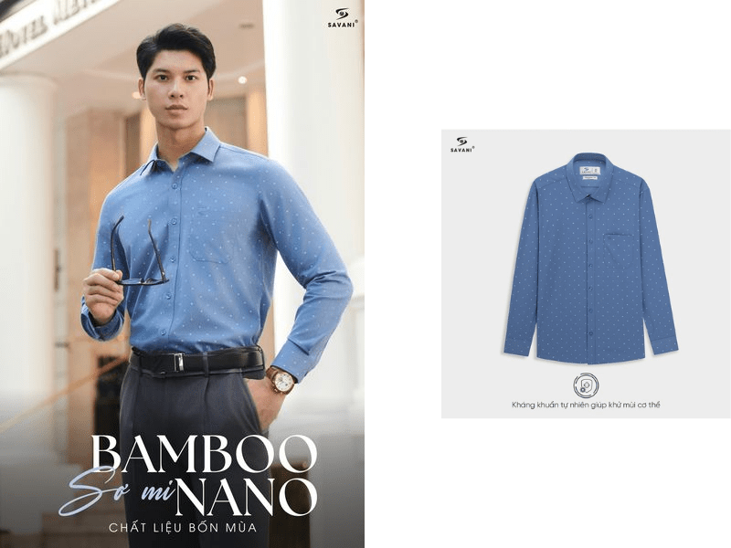 Áo sơ mi bamboo mang phong cách chững chạc