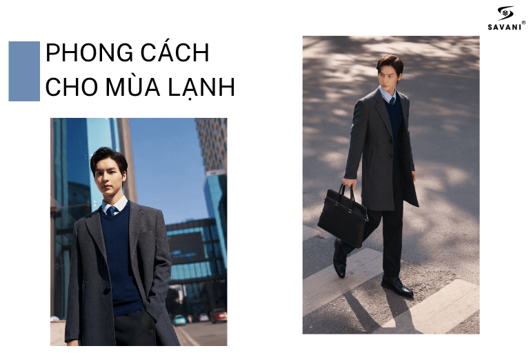 Phối đồ quần tây áo sơ mi nam vào mùa lạnh