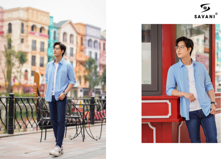 Phối đồ áo sơ mi nam và quần jeans