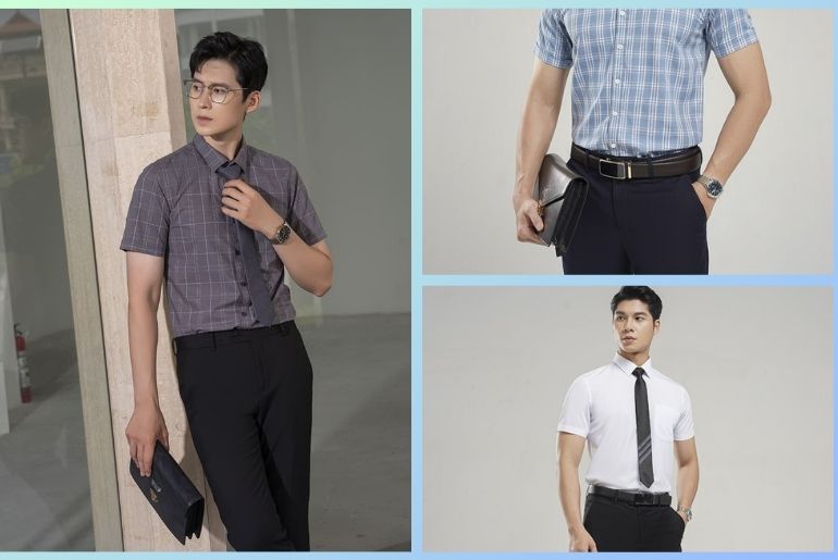 Quần tây đen và áo sơ mi đem đến sự sang trọng cho các quý ông