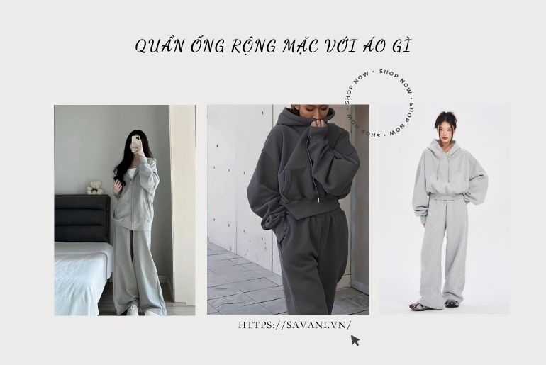 Phối đồ thật trendy với áo Hoodie và quần ống rộng