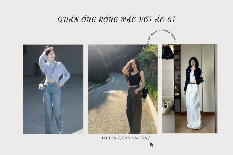 Quần ống rộng với croptop giúp tôn lên vòng eo thon gọn