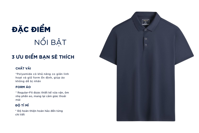 Đặc điểm nổi bật của áo polo nam