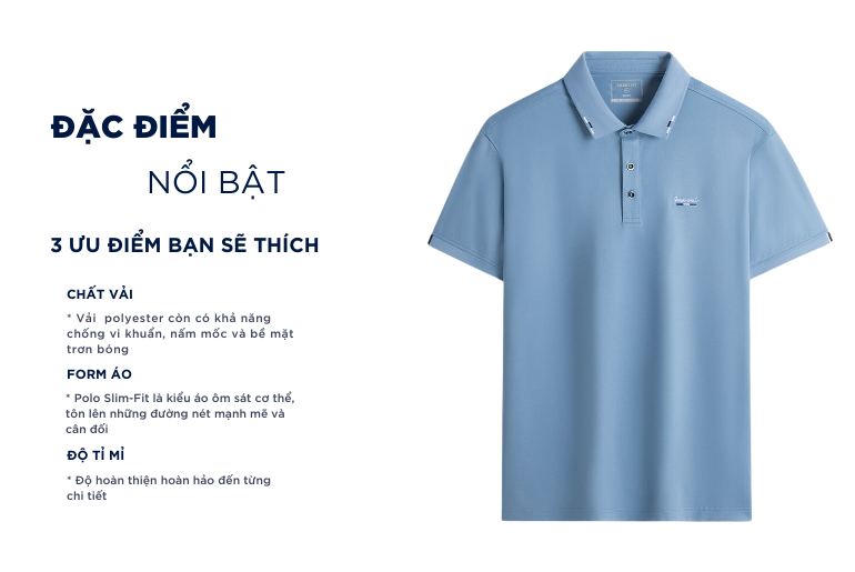 Đặc điểm nổi bật của áo polo nam