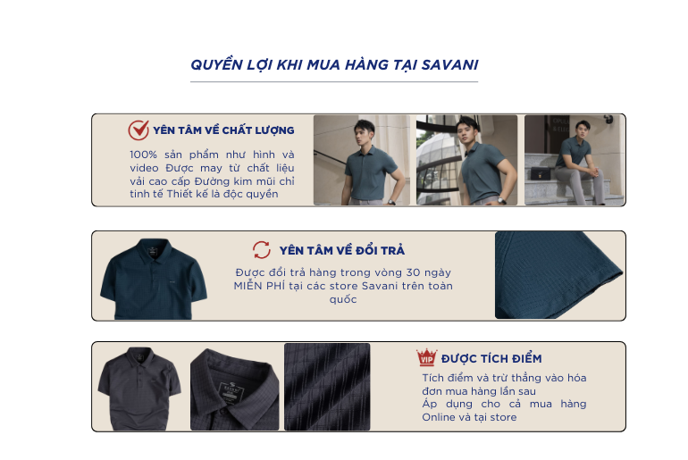 Chính sách mua hàng tại Savani