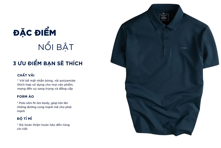 Đặc điểm nổi bật của áo polo nam